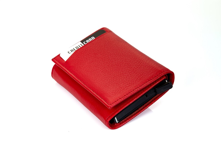 Mekanizmalı deri cüzdan MK101-6 kırmızı model