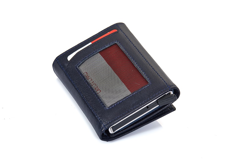 Orjinal mekanizmalı MK102-3 gözlüklü deri cüzdan ve kartlık